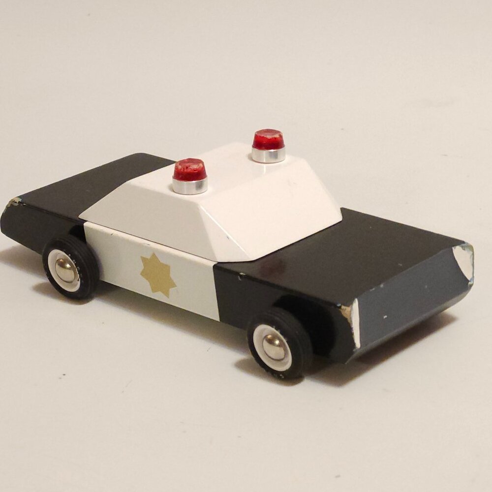 Candylab Kids' Favorite Wooden Play Vehicles Police Car